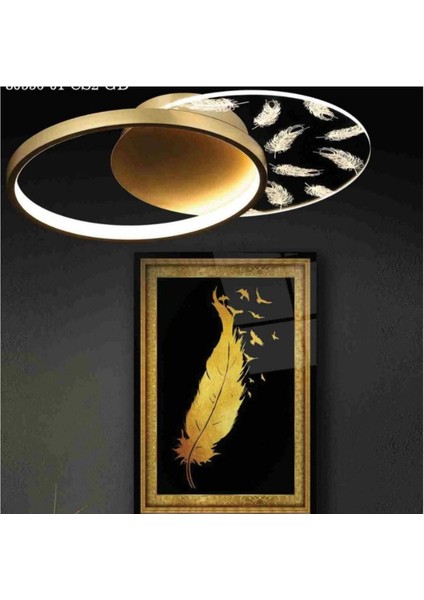 Şık Altın Renkli LED Plafonyer 3000K, 20W, Modern Tavan Aydınlatması fiyatları