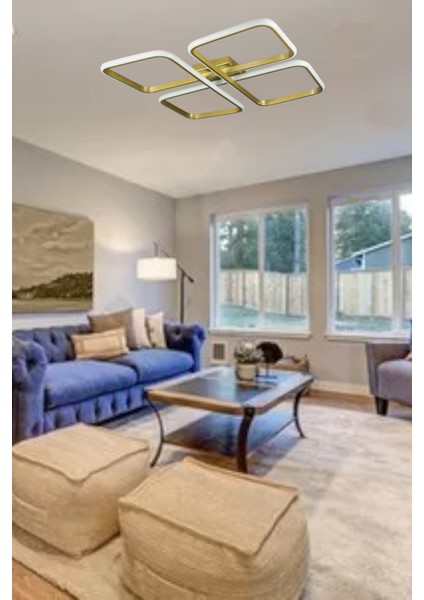 Modern Eskitme Renk Yemek Masası Üstü, Beyaz Işıklı LED Avize