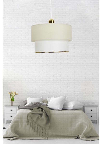 Şık Krem Tekli Deko Sarkıt Avize, Modern ve Zarif Tasarım