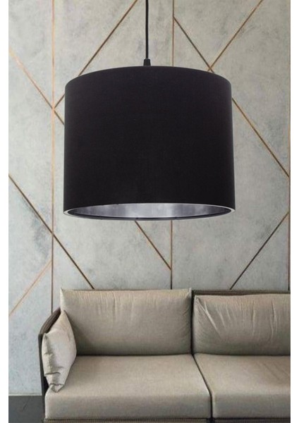 Şık Gümüş Varaklı Sarkıt Avize, Modern ve Zarif Aydınlatma Parçası