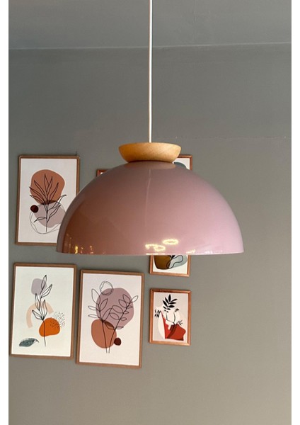 Lila Ahşap Sarkıt Avize, Modern ve Şık Salon, Cafe, Kuaför Dekorasyonu fiyatları