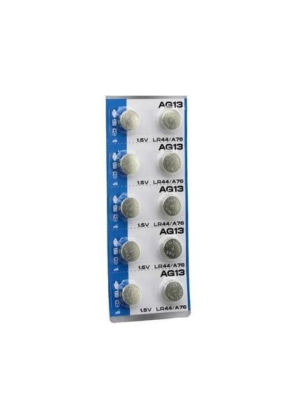 AG13 Saat Pili - Düğme Pil 10LU Paket LR44/A76 1.55V
