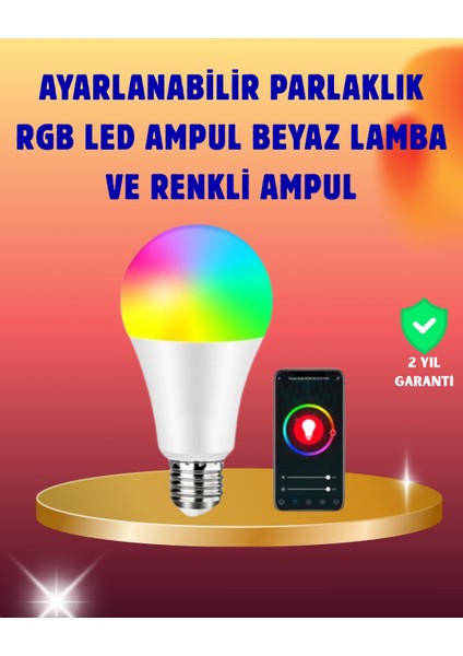 Enerji Verimli Akıllı LED Ampul Uzaktan Kontrol Özellikli - TGR1468-5957