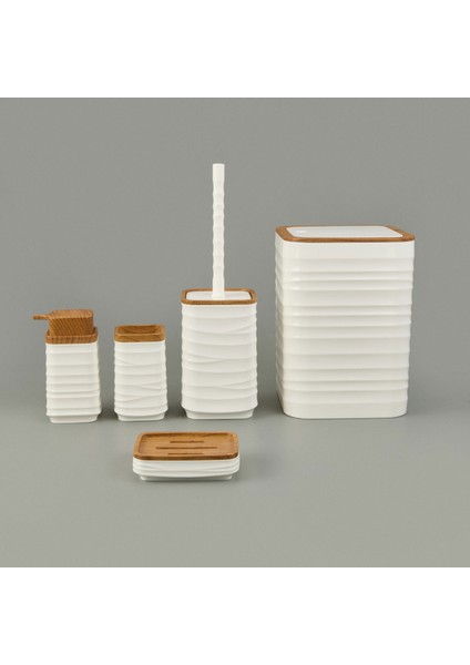 Bath Luna Kare 5 Li Banyo Seti - Beyaz