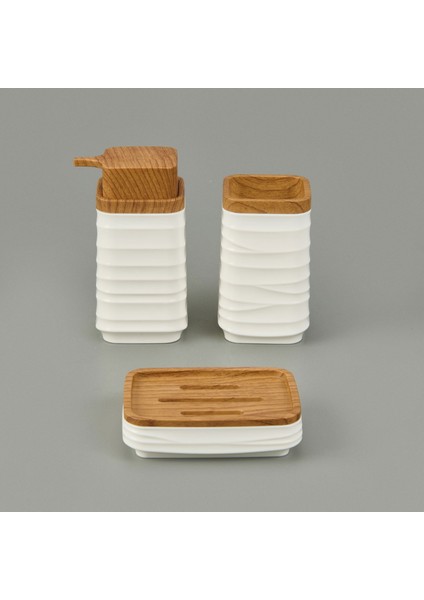 Bath Luna Kare 5 Li Banyo Seti - Beyaz modelleri