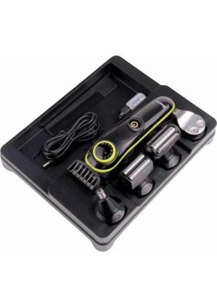 5 Başlıklı Şarjlı Tıraş Makinesi Kablosuz Saç Sakal Burun Tıraşına Uygun - TGR6775-9701 fırsatları