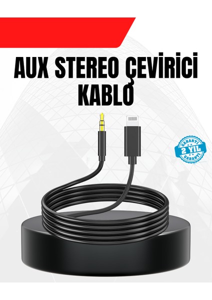 1 Metre Lightning To Aux Çevirici Kablo Stereo Ses Yüksek Kalite - TGR8809-8211