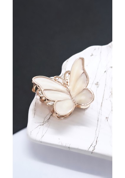 Kelebek Figür Mineli Metal Toka