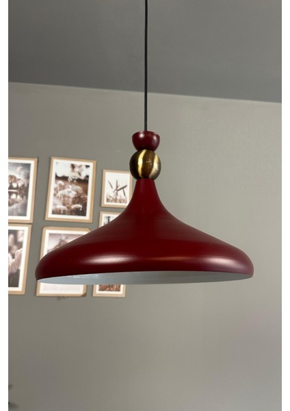 Vişne Renkli Eskitme Şapka Tasarımlı Tekli Oturma Odası ve Mutfak Aydınlatması fiyatları