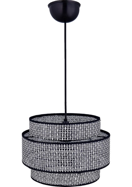 Doğal Hazeran Rattan 3 Katlı Avize, Çocuk ve Yatak Odası Için Şık Dekorasyon