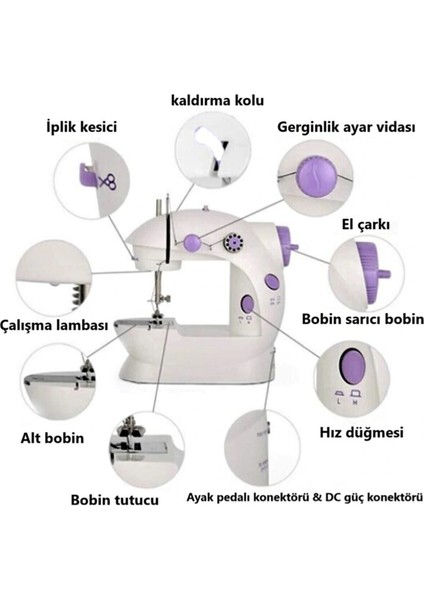 Dikiş Makinesi Mini Pedallı Elektrikli fırsatları