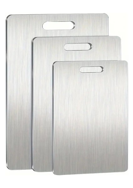 3'lü Paslanmaz Çelik Kesme Tahtası Seti indirimleri