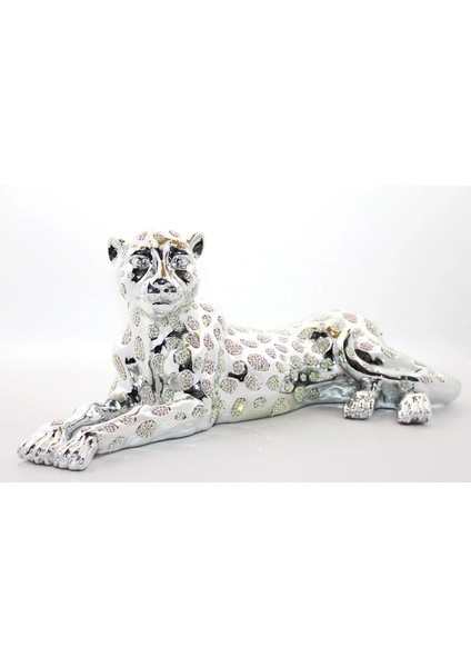 Polyester Oturan Kaplan Figürü