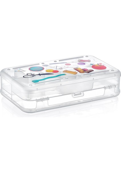 Çift Taraflı Bölmeli Hobi Dikiş Kutusu Ardunio Malzeme Kutusu (5422) modelleri