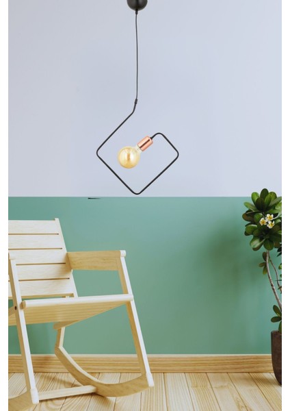 Rustik Siyah Yıldız Home Karen Tekli Avize, Şık ve Modern Tasarım