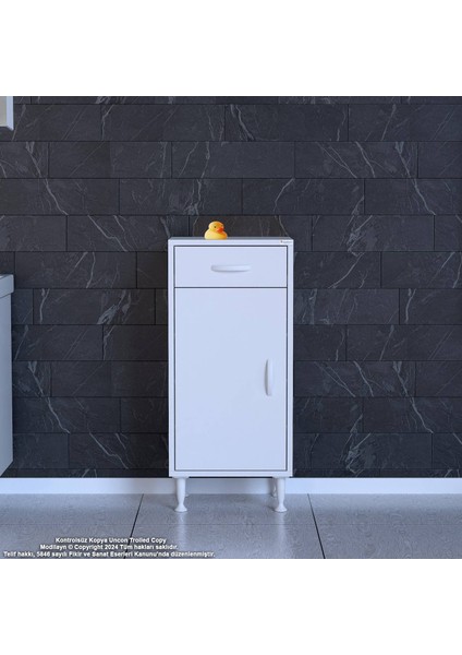 Rose 35 cm Beyaz 1 Çekmeceli Banyo Mutfak Dolabı 4 Bölmeli 3 Raflı Çok Amaçlı Dolap 35X88X32,5 cm modelleri