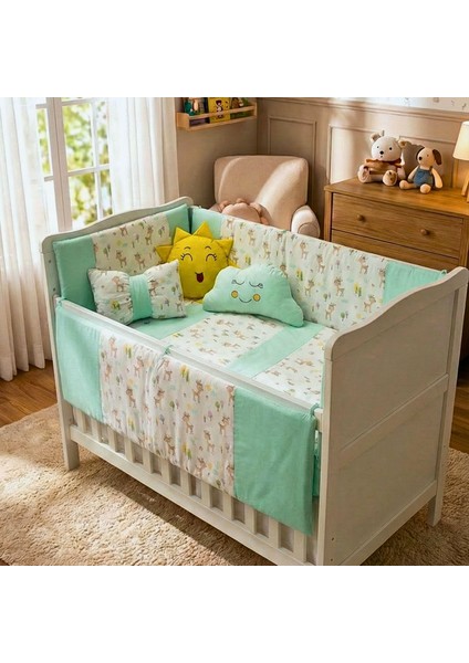 Park Yatak Bebek Uyku Seti Nevresim Takımı 70x110 Bambi Yeşil fiyatları