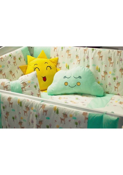 Park Yatak Bebek Uyku Seti Nevresim Takımı 70x110 Bambi Yeşil