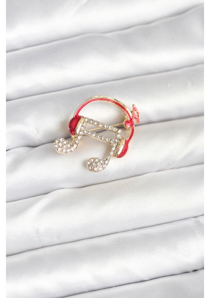 Kulaklıklı Nota Model Broş - TJ-BR467