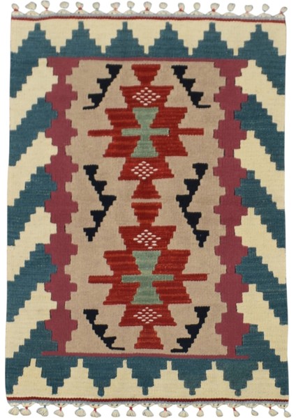 El Dokuma Pınarbaşı Kayseri Yün Kilim 0514 - Yeni - Çok Renkli