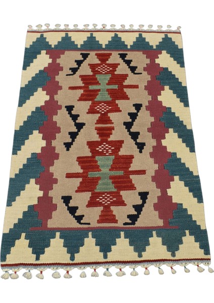 El Dokuma Pınarbaşı Kayseri Yün Kilim 0514 - Yeni - Çok Renkli fırsatları