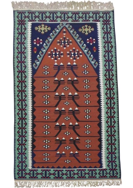 El Dokuma Kayseri Pınarbaşı Yün Kilim 0585 - Yeni - Çok Renkli