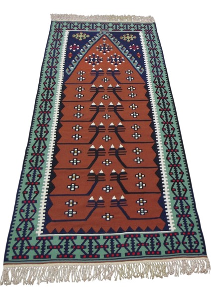El Dokuma Kayseri Pınarbaşı Yün Kilim 0585 - Yeni - Çok Renkli modelleri