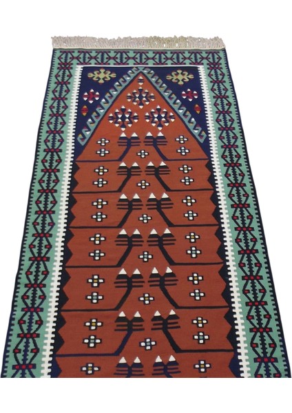 El Dokuma Kayseri Pınarbaşı Yün Kilim 0585 - Yeni - Çok Renkli indirimleri