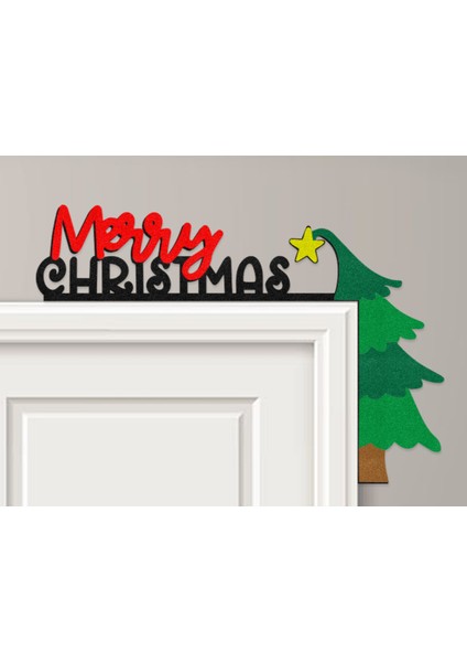 Merry Christmas Kapı Köşe Süsü