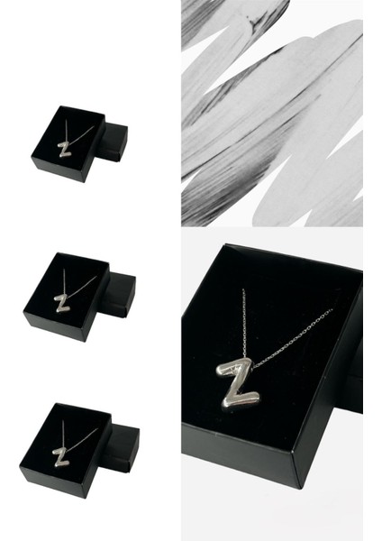 925 Ayar Gümüş Z Harf Kolye, Harf Kolye, Gümüş Kolye fiyatları