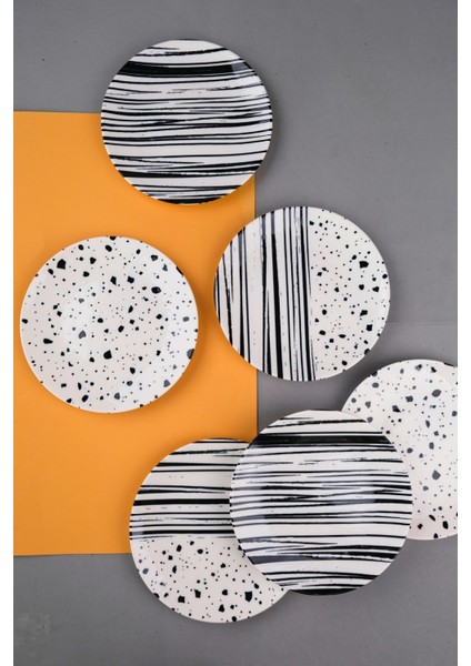 Porselen Sidereal Karma Pasta Tabağı Seti 19,50CM 6 Kişilik 6 Parça