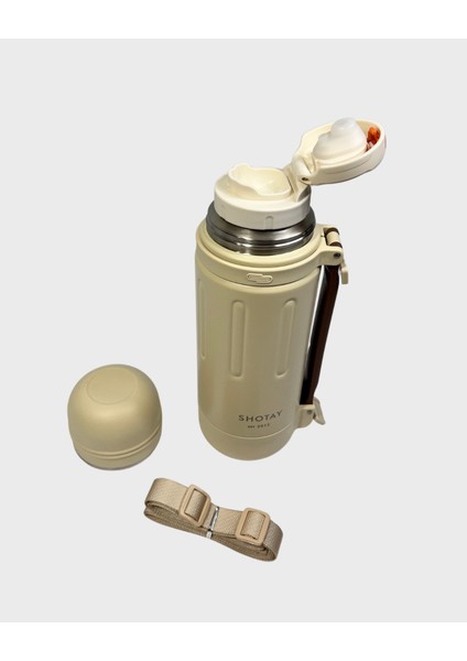 1.2l 304 Paslanmaz Çelik Termos – Çift Katman Vakum, 24S Isı Koruma, Omuz Askılı Outdoor modelleri