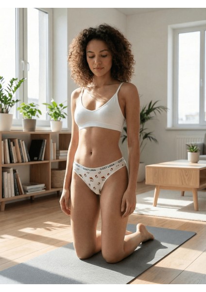 - Chicken Desenli Kadın Slip Külot