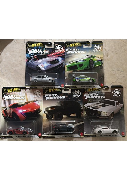 Premium 2026 Fast And Furious 25. Yıl HNW46 979N 5'li Set