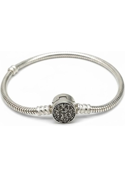 925 Ayar Gümüş Charm Taşlı Kadın Bileklik