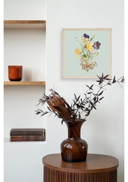 Çiçek Ahşap Çerçeveli Tablo modelleri