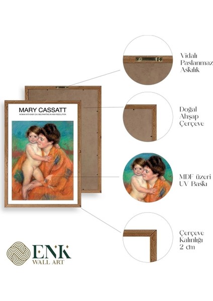 Mary Cassatt Ahşap Çerçeveli Tablo fırsatları