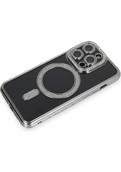 iPhone 14 Pro Max Kılıf Joke Simli Magneticsafe Kılıf - GRI-(5796) - EC001Z-56ZUZ3 modelleri