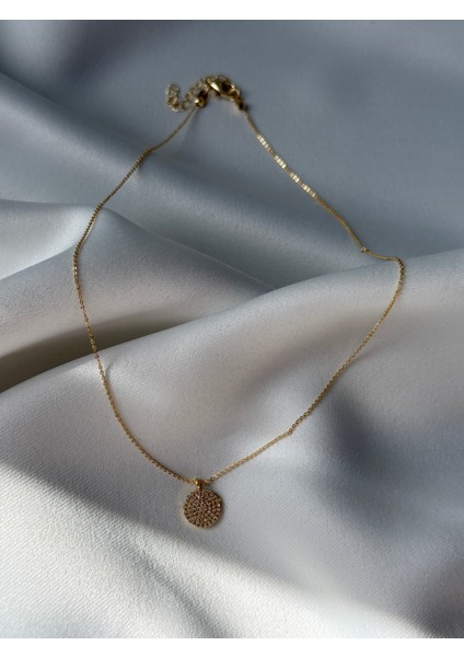 Zirkon Kolye Gold Renk 45 cm fiyatları