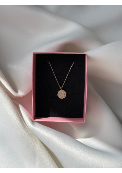 Zirkon Kolye Gold Renk 45 cm modelleri