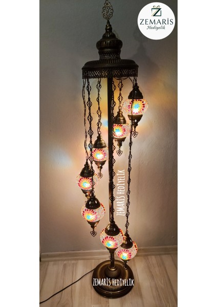 El Yapımı Otantik Mozaik Lambader 7'li