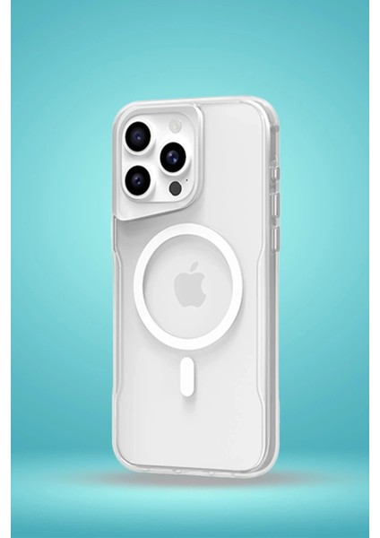 iPhone 15 Pro Max Kılıf Pc Poso Magsafe Kapak - ŞEFFAF-(5796) - EC001Z-570H90 modelleri