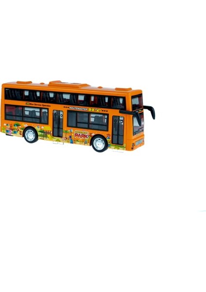 Oyuncak Otobüs Iki Katlı Işıklı Sesli Sürtmeli Turuncu 20 cm fiyatları