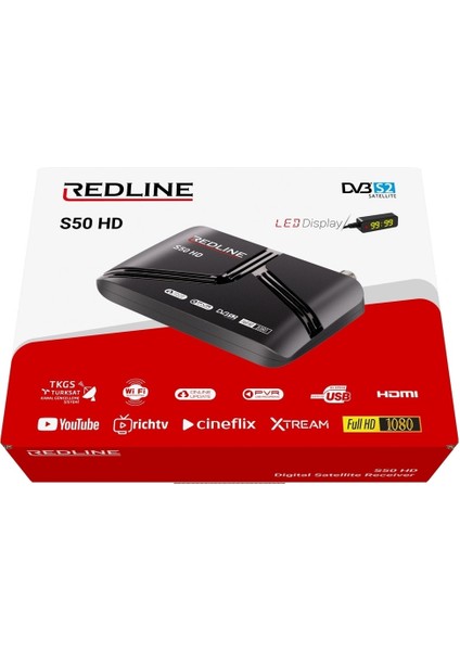 S50 Hd Uydu Cihazı ve Scart Av Kablo, Plazma LCD Tüplü Tv Uyumlu fiyatları