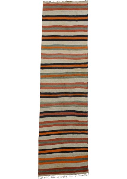 El Dokuması Kağızman Yörük Yolluk Yün Kilim 0555 - Yeni - Çok Renkli