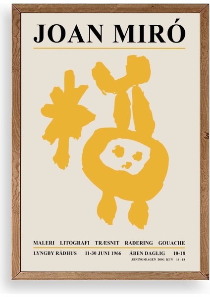 Joan Miro Ahşap Çerçeveli Tablo