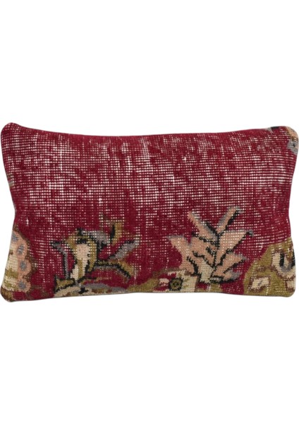 El Dokuma Dekoratif Lumbar Halı Kırlent Yastık Kılıfı 1051 - Vintage - Çok Renkli modelleri