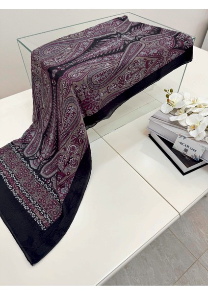 Etnik Desen Bambu Kraş Şal