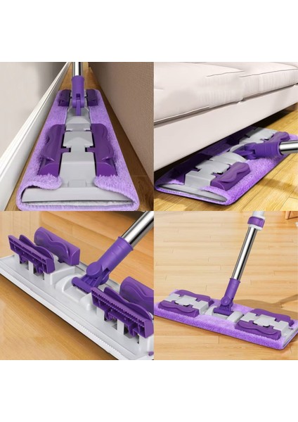 Mandallı Mop Seti + 1 Yedek Bez - Yüzey Temizleme Havlusu Uyumlu 80-125 cm Ayarlanabilir Sap fiyatları