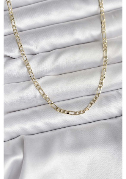 14K Gold Renk Kaplama Kuşgözü Zincir Model Pirinç cm Kadın Kolye - TJ-BKO10749